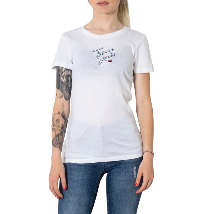 Tommy Hilfiger Jeans - T-shirts Dame Hvid