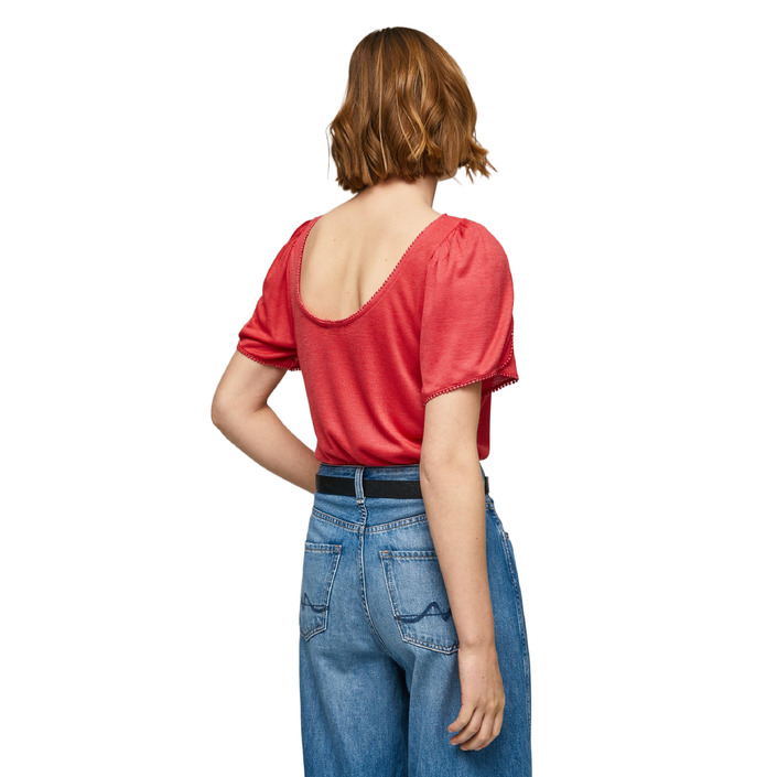 Pepe Jeans - T-shirts Kvinna Korallröd
