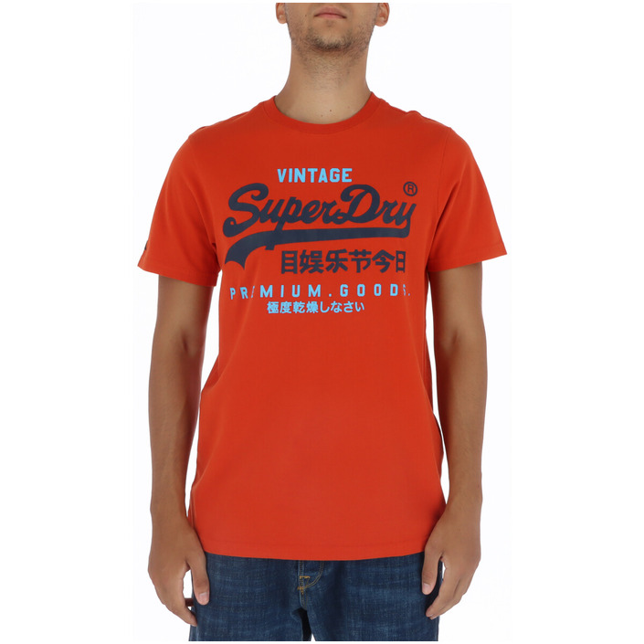 Superdry - Majice-s-kratkimi-rokavi Moški Oranžna