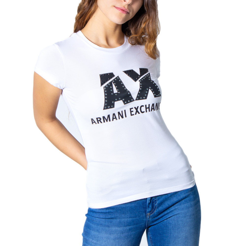 t-shirt damen ARMANI EXCHANGE weiß GF714 - ZOOODE.COM