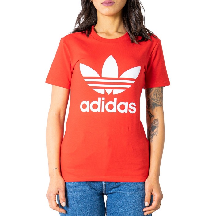 Adidas - T-Skjorter Dame Rød