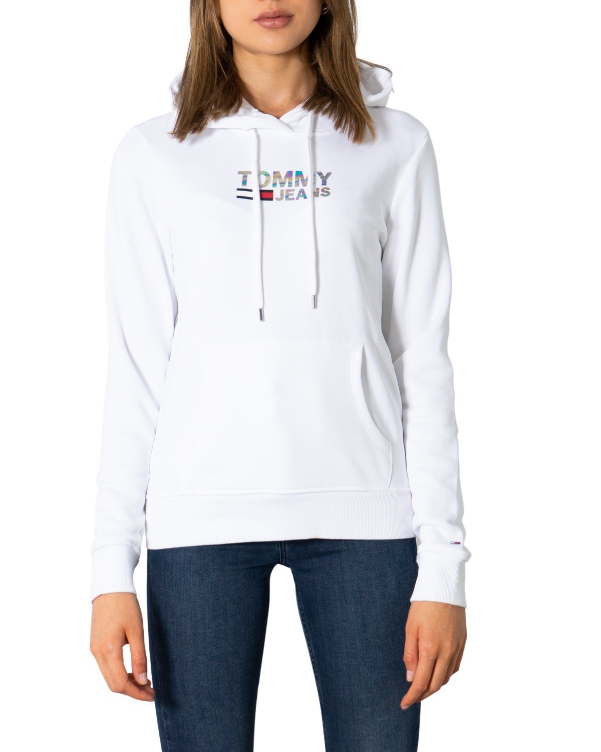 sweatshirt women's TOMMY HILFIGER JEANS white GD214 - ZOOODE.COM
