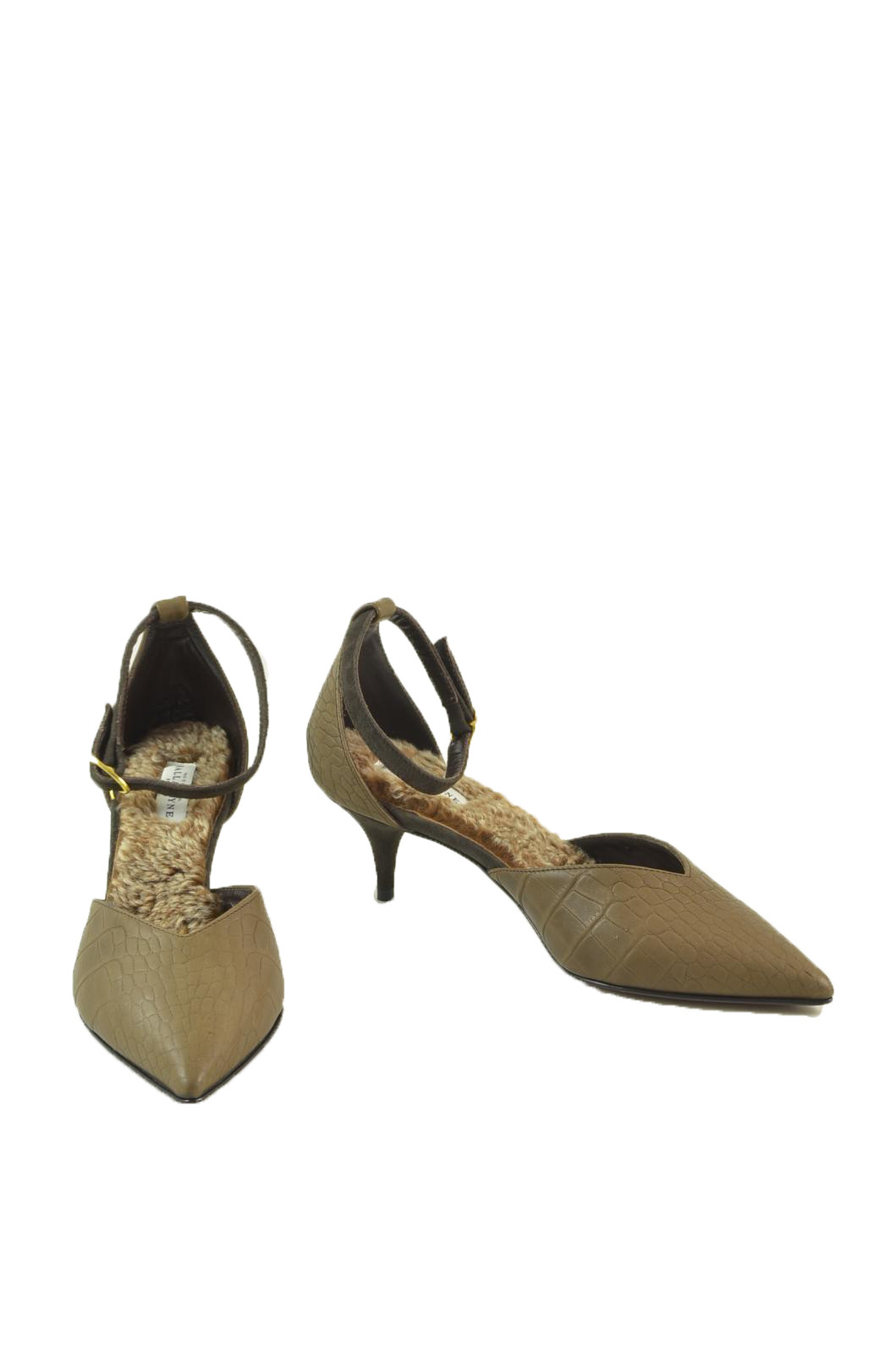 scarpe donna BALLANTYNE decollete marrone in pelle GB265 - ZOOODE.COM